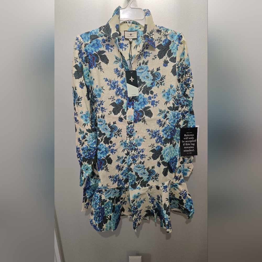 Tuckernuck Wild Zinnia Linen Callahan Shirt Dress NWT